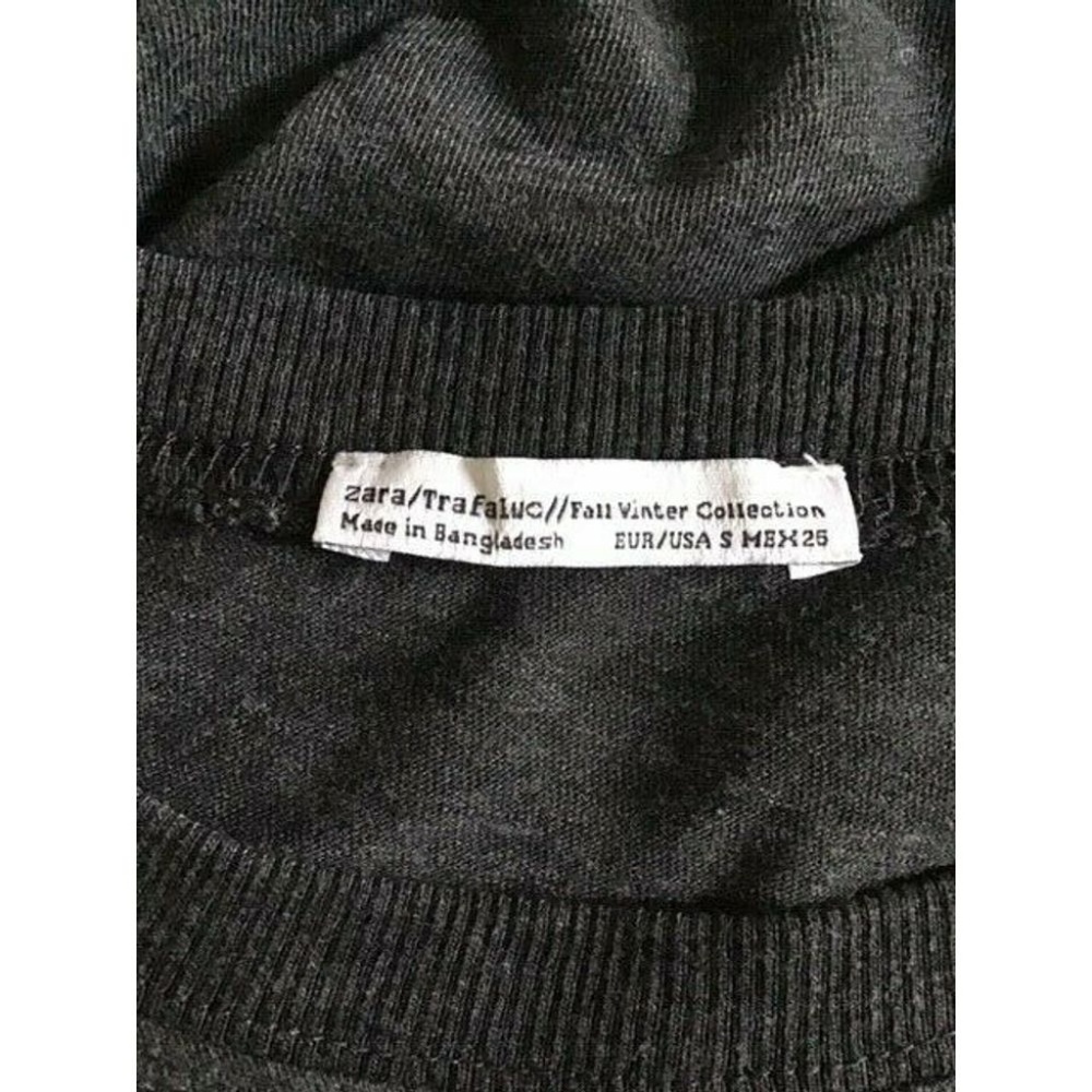 Zara Sweater Charcoal Women's Pullover Sz Small * - Picture 7 of 8